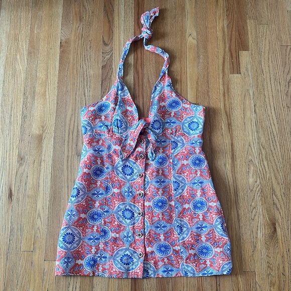 NWT Anthropologie Maeve Halter Slim Mini Dress Size: Medium Petite - Picture 2 of 9